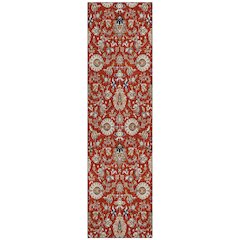 Machine Washable Indoor/Outdoor Chantille ACN2192 Red 2'3" x 7'6" Runner Rug