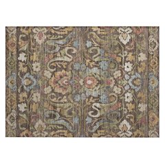 Machine Washable Indoor/Outdoor Chantille ACN2193 Chocolate 1'8" x 2'6" Rug