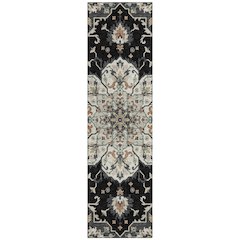 Machine Washable Indoor/Outdoor Chantille ACN2194 Black 2'3" x 7'6" Runner Rug