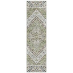 Machine Washable Indoor/Outdoor Chantille ACN2195 Aloe 2'3" x 7'6" Runner Rug