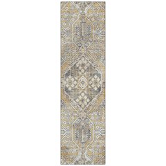 Machine Washable Indoor/Outdoor Chantille ACN2197 Gold 2'3" x 7'6" Runner Rug