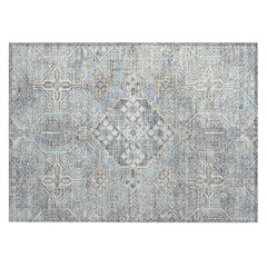 Machine Washable Indoor/Outdoor Chantille ACN2197 Sky 1'8" x 2'6" Rug
