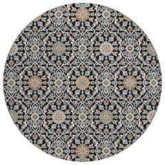Machine Washable Indoor/Outdoor Chantille ACN2199 Black 8' x 8' Round Rug