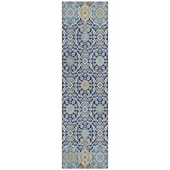 Machine Washable Indoor/Outdoor Chantille ACN2199 Navy 2'3" x 7'6" Runner Rug