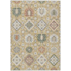 Machine Washable Indoor/Outdoor Chantille ACN2200 Gold 2'6" x 3'10" Rug