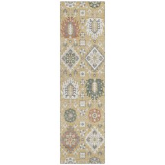 Machine Washable Indoor/Outdoor Chantille ACN2200 Gold 2'3" x 7'6" Runner Rug