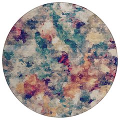 Machine Washable Indoor/Outdoor Chantille ACN2203 Putty 8' x 8' Round Rug