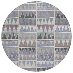 Machine Washable Indoor/Outdoor Chantille ACN2205 Lavender 8' x 8' Round Rug