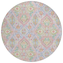 Machine Washable Indoor/Outdoor Chantille ACN2207 Lavender 8' x 8' Round Rug