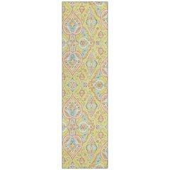 Machine Washable Indoor/Outdoor Chantille ACN2207 Yellow 2'3" x 7'6" Runner Rug