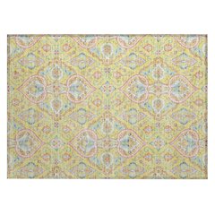 Machine Washable Indoor/Outdoor Chantille ACN2207 Yellow 1'8" x 2'6" Rug