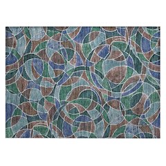 Machine Washable Indoor/Outdoor Chantille ACN2208 Blue 1'8" x 2'6" Rug