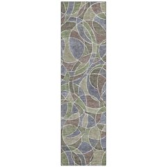 Machine Washable Indoor/Outdoor Chantille ACN2208 Green 2'3" x 7'6" Runner Rug