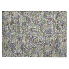 Machine Washable Indoor/Outdoor Chantille ACN2208 Green 1'8" x 2'6" Rug