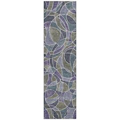 Machine Washable Indoor/Outdoor Chantille ACN2208 Purple 2'3" x 7'6" Runner Rug