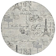 Machine Washable Indoor/Outdoor Chantille ACN2209 Beige 8' x 8' Round Rug