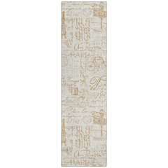 Machine Washable Indoor/Outdoor Chantille ACN2209 Gold 2'3" x 7'6" Runner Rug