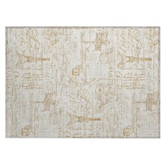 Machine Washable Indoor/Outdoor Chantille ACN2209 Gold 1'8" x 2'6" Rug