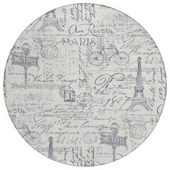 Machine Washable Indoor/Outdoor Chantille ACN2209 Ivory 8' x 8' Round Rug