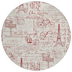 Machine Washable Indoor/Outdoor Chantille ACN2209 Red 8' x 8' Round Rug