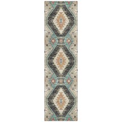 Machine Washable Indoor/Outdoor Chantille ACN2210 Black 2'3" x 7'6" Runner Rug