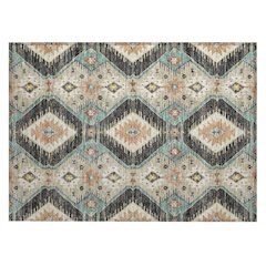 Machine Washable Indoor/Outdoor Chantille ACN2210 Black 1'8" x 2'6" Rug