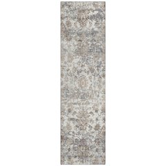 Machine Washable Indoor/Outdoor Chantille ACN2211 Taupe 2'3" x 7'6" Runner Rug