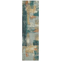 Machine Washable Indoor/Outdoor Chantille ACN2212 Seafoam 2'3" x 7'6" Runner Rug