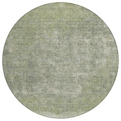 Machine Washable Indoor/Outdoor Chantille ACN2214 Aloe 8' x 8' Round Rug