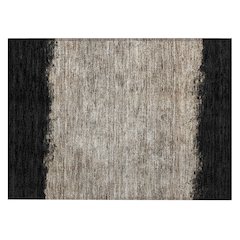 Machine Washable Indoor/Outdoor Chantille ACN2214 Black 1'8" x 2'6" Rug