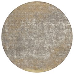 Machine Washable Indoor/Outdoor Chantille ACN2214 Gold 8' x 8' Round Rug