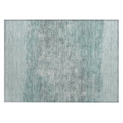 Machine Washable Indoor/Outdoor Chantille ACN2214 Teal 1'8" x 2'6" Rug