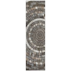 Machine Washable Indoor/Outdoor Chantille ACN2216 Brown 2'3" x 7'6" Runner Rug