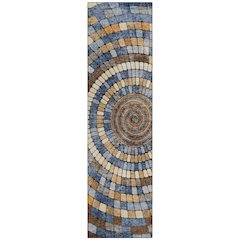 Machine Washable Indoor/Outdoor Chantille ACN2216 Denim 2'3" x 7'6" Runner Rug