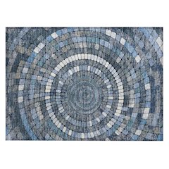 Machine Washable Indoor/Outdoor Chantille ACN2216 Navy 1'8" x 2'6" Rug