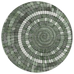 Machine Washable Indoor/Outdoor Chantille ACN2216 Sage 8' x 8' Round Rug
