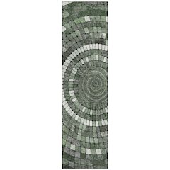 Machine Washable Indoor/Outdoor Chantille ACN2216 Sage 2'3" x 7'6" Runner Rug