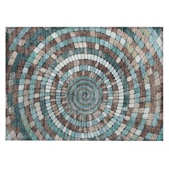 Machine Washable Indoor/Outdoor Chantille ACN2216 Teal 1'8" x 2'6" Rug