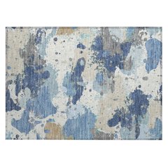 Machine Washable Indoor/Outdoor Chantille ACN2217 Denim 1'8" x 2'6" Rug