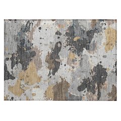 Machine Washable Indoor/Outdoor Chantille ACN2217 Gray 1'8" x 2'6" Rug