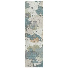 Machine Washable Indoor/Outdoor Chantille ACN2217 Seafoam 2'3" x 7'6" Runner Rug