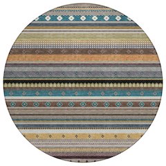 Machine Washable Indoor/Outdoor Chantille ACN2218 Brown 8' x 8' Round Rug