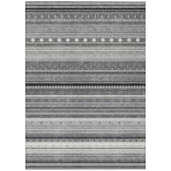 Machine Washable Indoor/Outdoor Chantille ACN2218 Gray 2'6" x 3'10" Rug