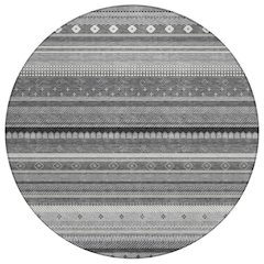 Machine Washable Indoor/Outdoor Chantille ACN2218 Gray 8' x 8' Round Rug