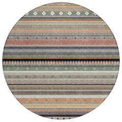 Machine Washable Indoor/Outdoor Chantille ACN2218 Khaki 8' x 8' Round Rug