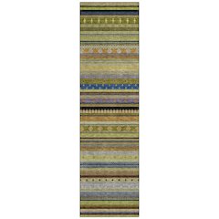 Machine Washable Indoor/Outdoor Chantille ACN2218 Olive 2'3" x 7'6" Runner Rug