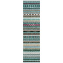 Machine Washable Indoor/Outdoor Chantille ACN2218 Teal 2'3" x 7'6" Runner Rug