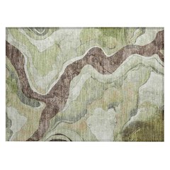 Machine Washable Indoor/Outdoor Chantille ACN2219 Aloe 1'8" x 2'6" Rug