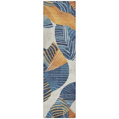 Machine Washable Indoor/Outdoor Chantille ACN2220 Navy 2'3" x 7'6" Runner Rug