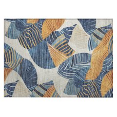 Machine Washable Indoor/Outdoor Chantille ACN2220 Navy 1'8" x 2'6" Rug